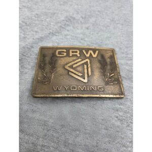 Vintage GRW Wyoming Labor Agriculture Bronze Belt Buckle